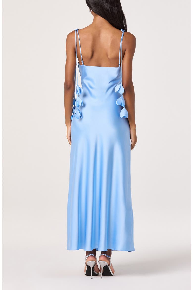 Hera Satin A-Line Dress, Alternate, color, LIGHT BLUE