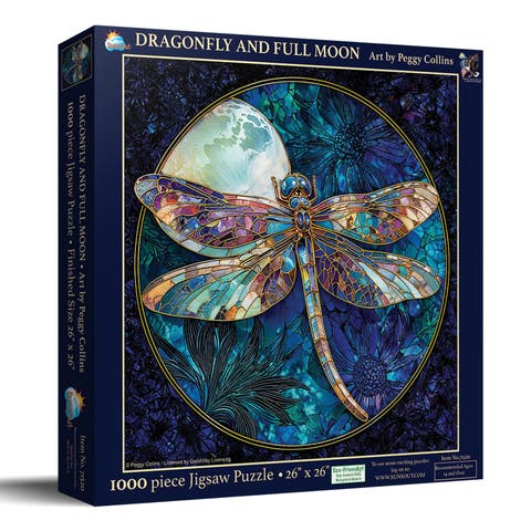 Dragonfly and Full Moon 1000 piece Jigsaw Puzzle for Adults