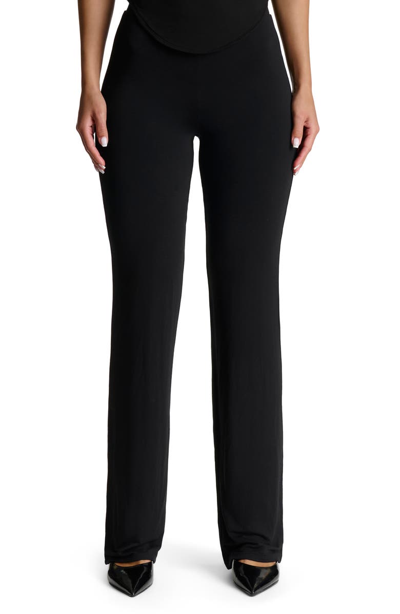 Naked Wardrobe Smooth Straight Leg Pants, Main, color, 