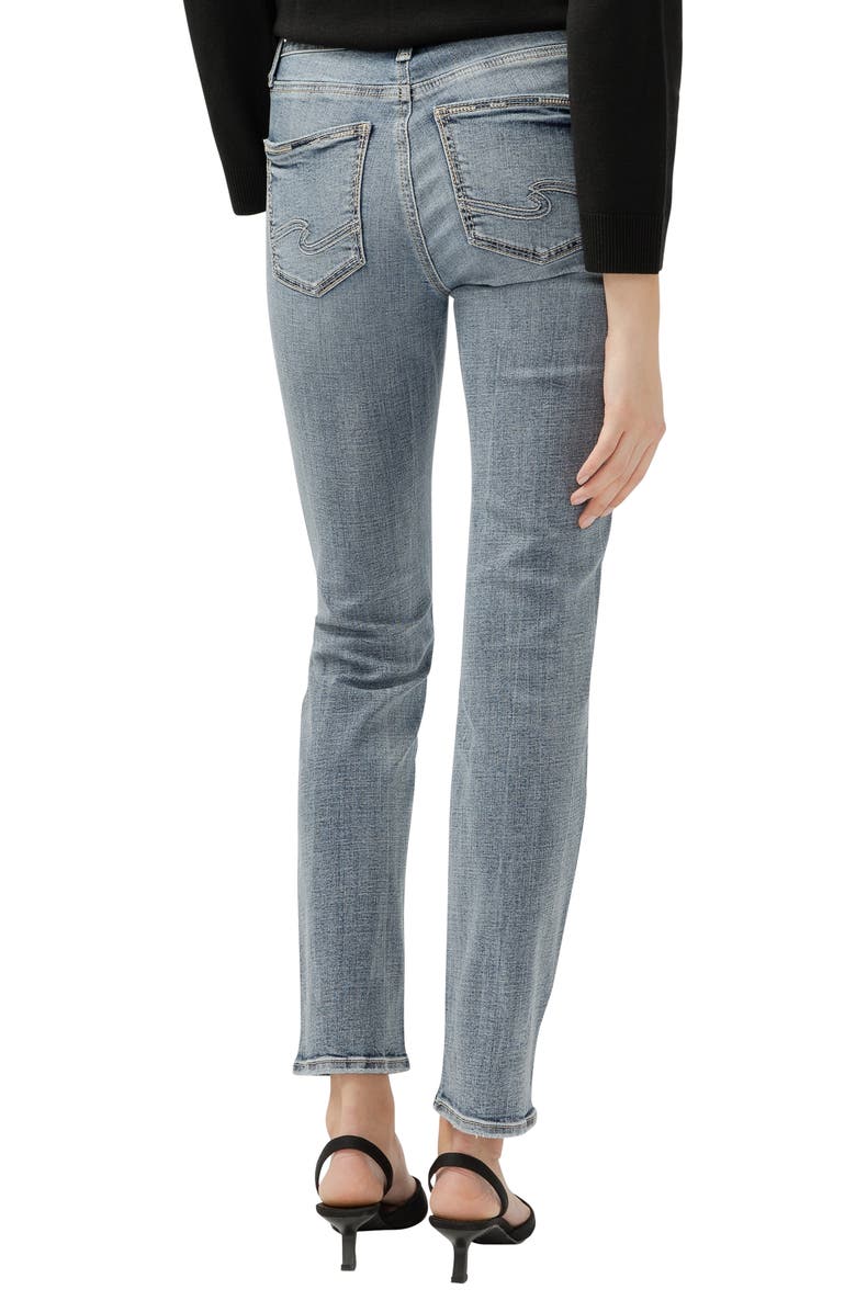 Silver Jeans Co. Avery Curvy High Waist Straight Leg Jeans, Alternate, color, 