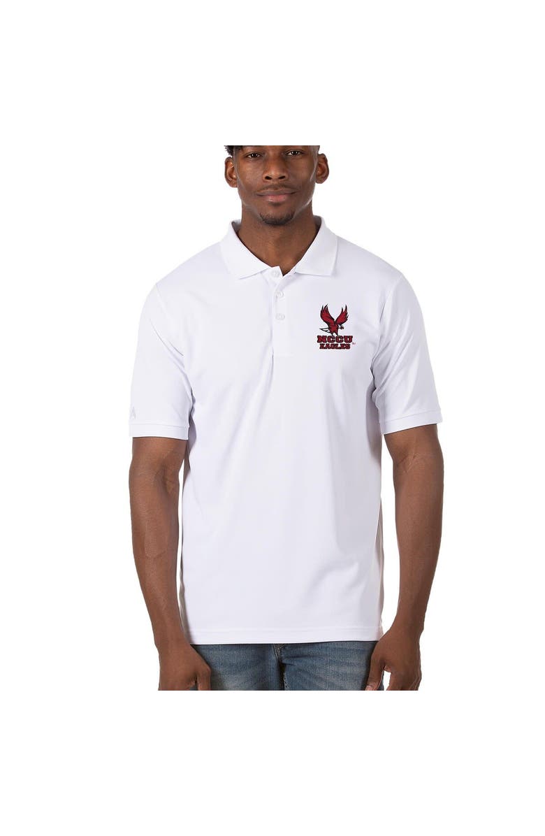 ANTIGUA Men's Antigua White North Carolina Central Eagles Legacy Pique Polo, Main, color, 