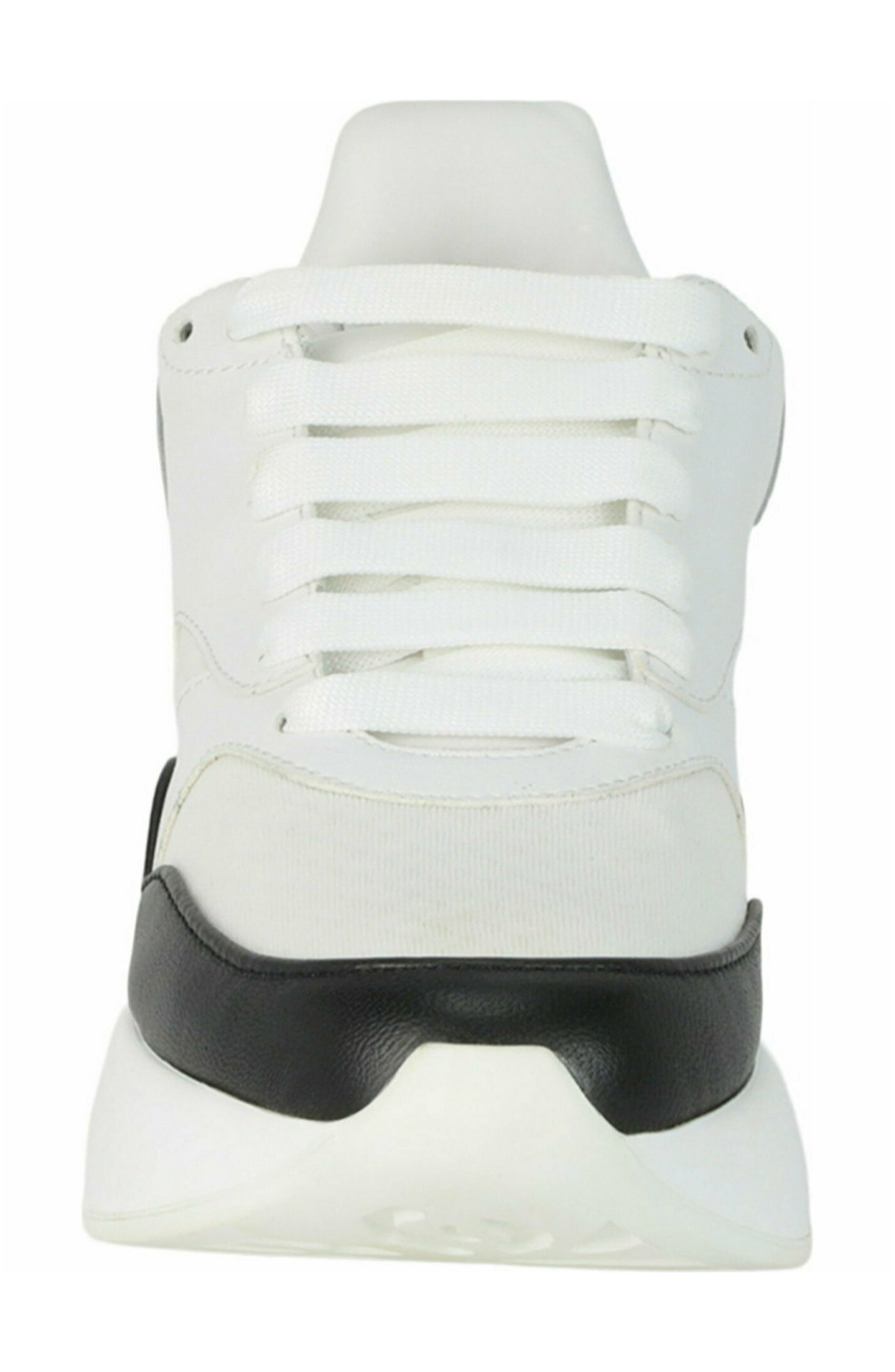 McQueen Oversize Runner Sneaker, Alternate, color, White Black