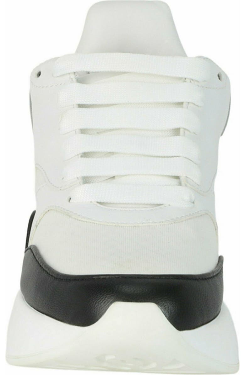 McQueen Oversize Runner Sneaker, Alternate, color, White Black