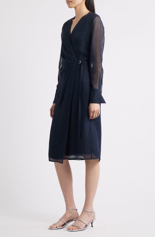 Hugo Boss Boss Dosala Long Sleeve Wrap Dress