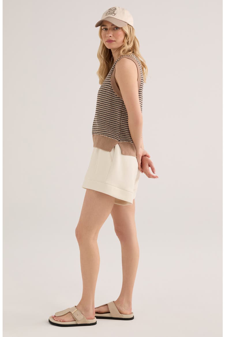 Knowles Texture Knit Sweater Vest, Alternate, color, WARM TAUPE MULTI STITCH