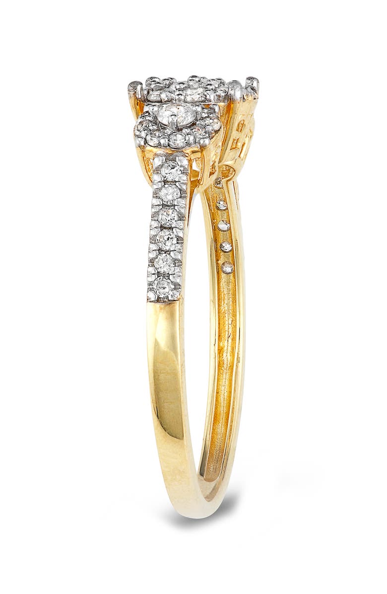 FUZION CREATIONS Two-Tone Diamond Ring, Alternate, color, Yellow