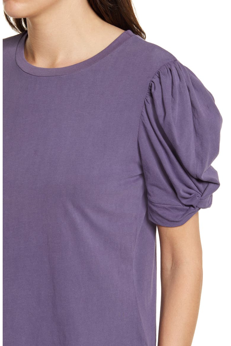 Puff Sleeve T-Shirt, Alternate, color, PURPLE JAM