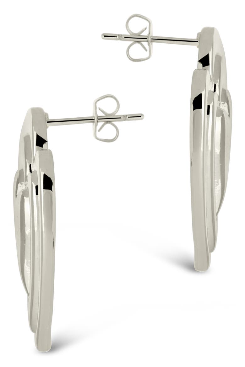 Beating Heart Post Earrings, Alternate, color, SILVER