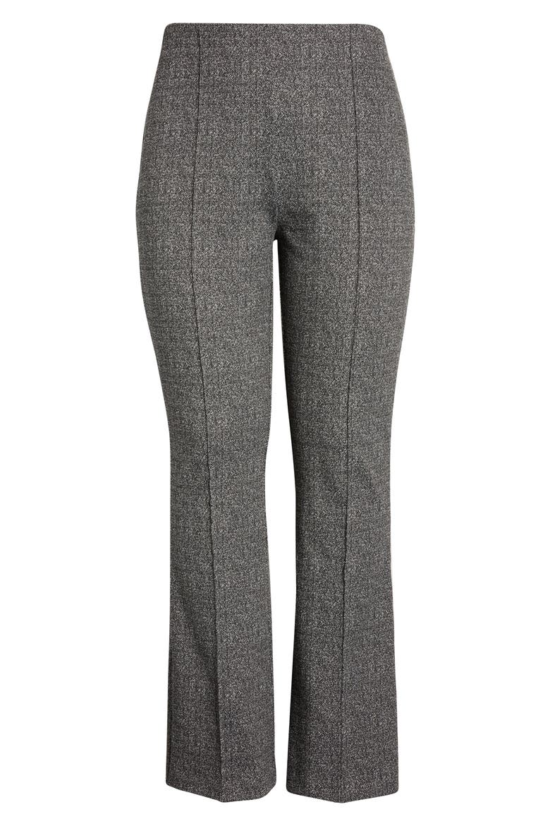 Elysse Stretch Ponte Jacquard Wide Leg Pants, Alternate, color, SMOKEY SALT PEPPER