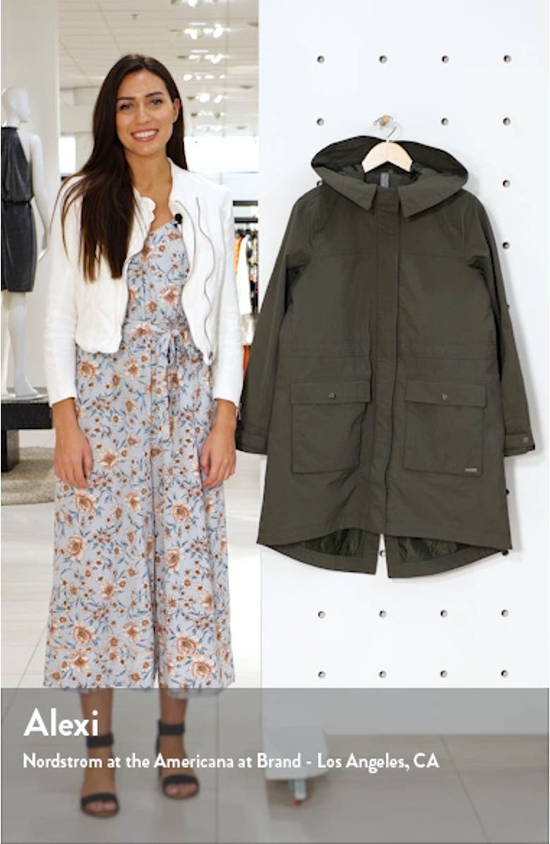 Stride Water Resistant Hooded Nylon Parka, sales video thumbnail