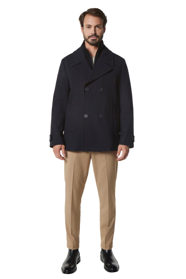Danton Water Resistant Peacoat, Alternate, color, BLUE HEATHER