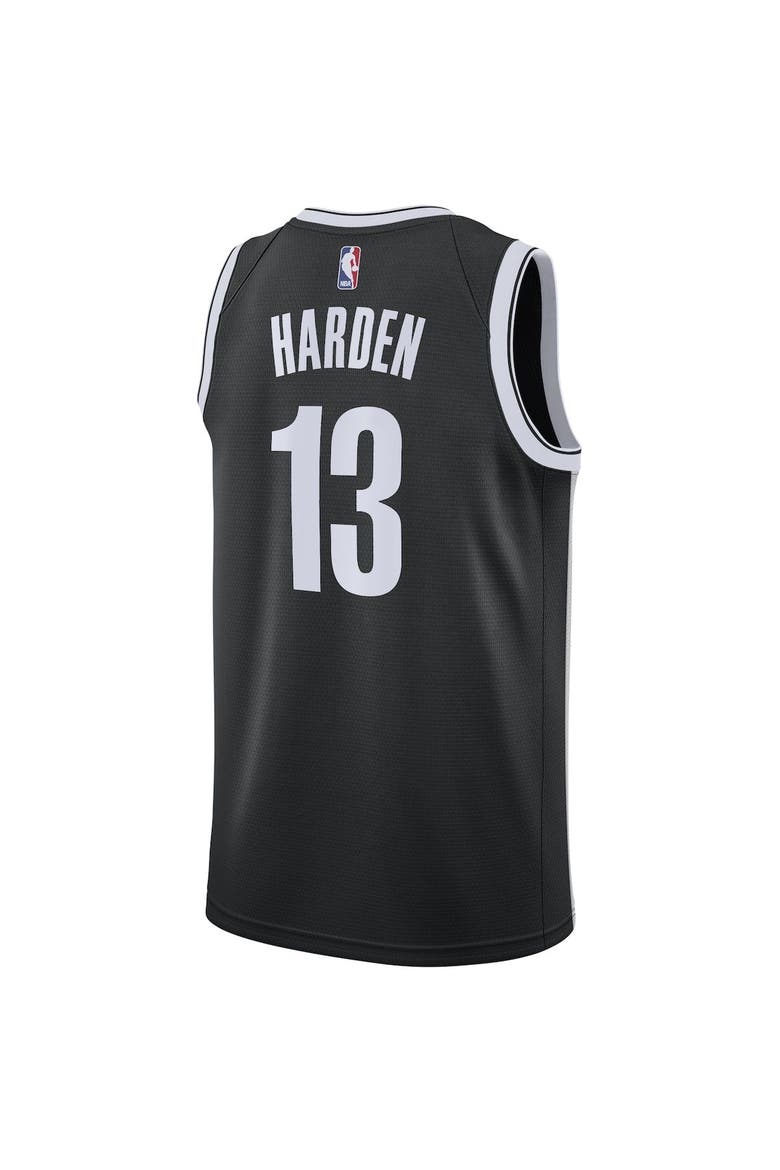 Men's Nike James Harden Black Brooklyn Nets 2020/21 Swingman Jersey - Icon Edition, Alternate, color, Black