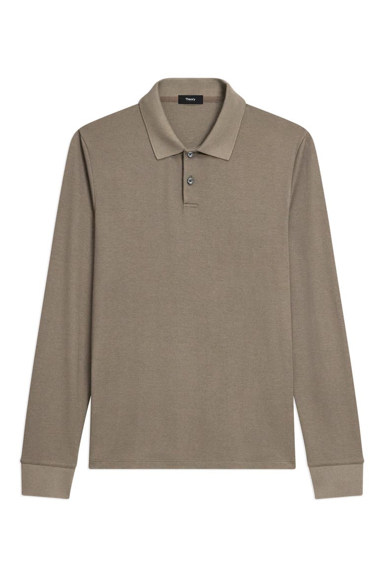 Goris Anemone Milano Long Sleeve Polo, Alternate, color, TARMAC