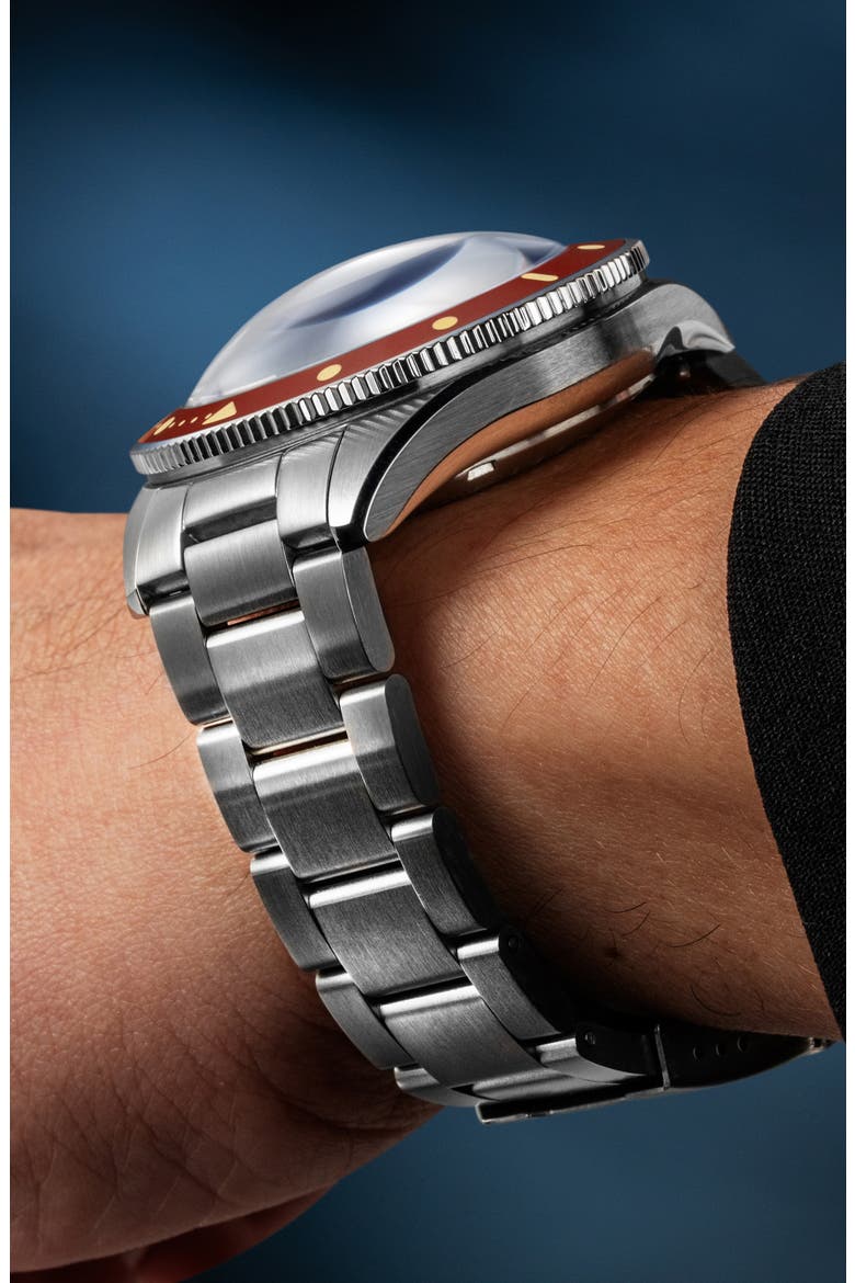 Challenger Automatic Bracelet Watch, 42mm, Alternate, color, RED