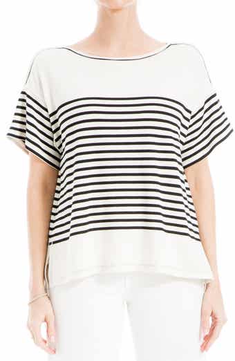 MAX STUDIO Stripe Boatneck T-Shirt