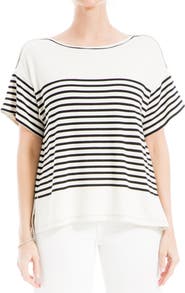 MAX STUDIO Stripe Boatneck T-Shirt