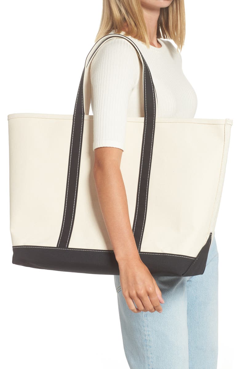 L.L.Bean Boat & Tote Cotton Canvas Bag, Alternate, color,