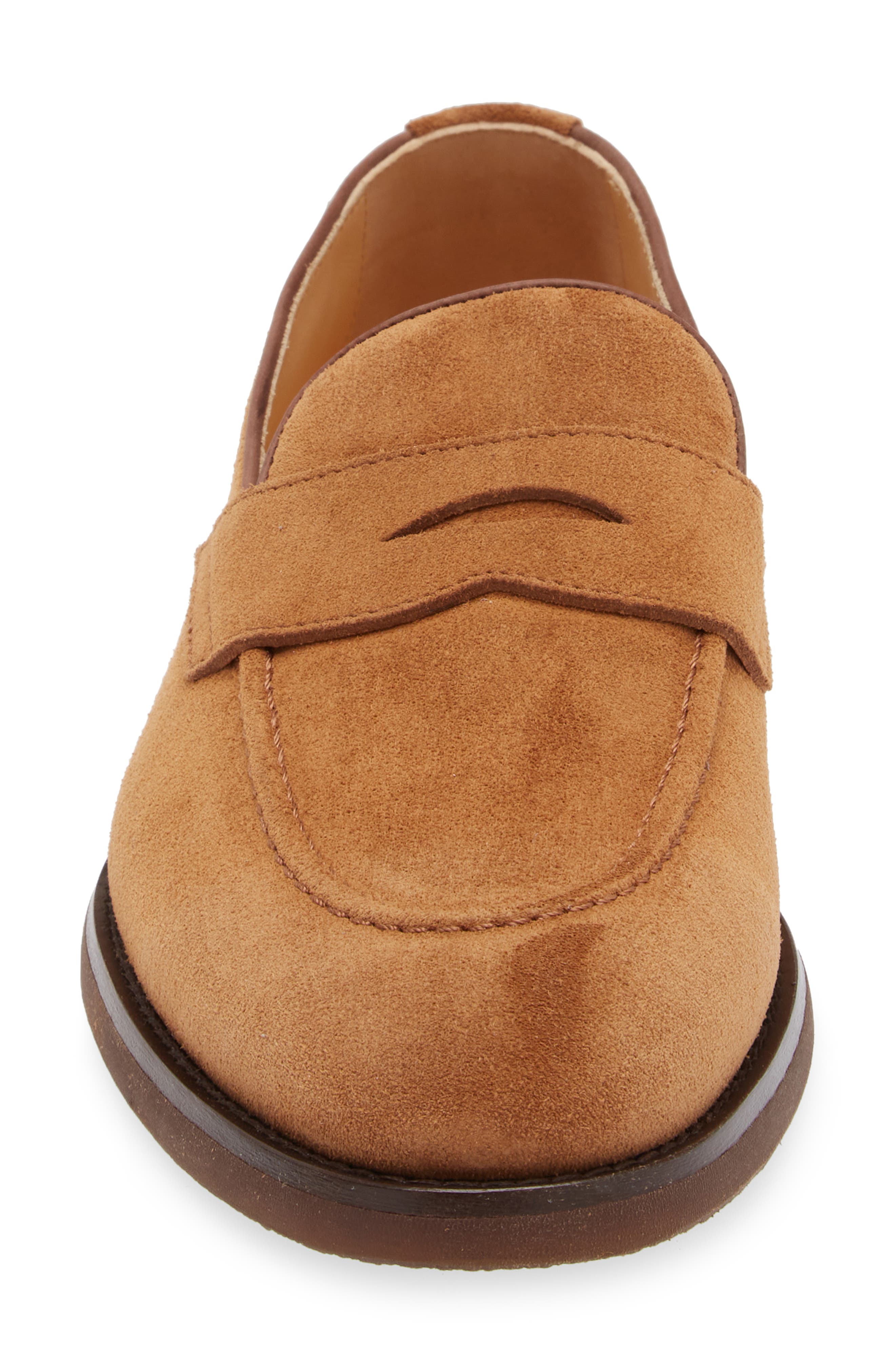 Brunello Cucinelli Suede Penny Loafer, Alternate, color, 