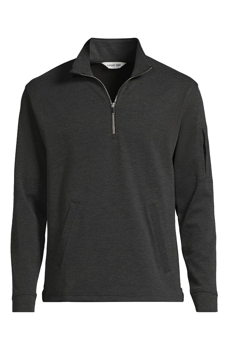 Lands' End Long Sleeve Cooling Performance Pique Quarter Zip, Alternate, color, 