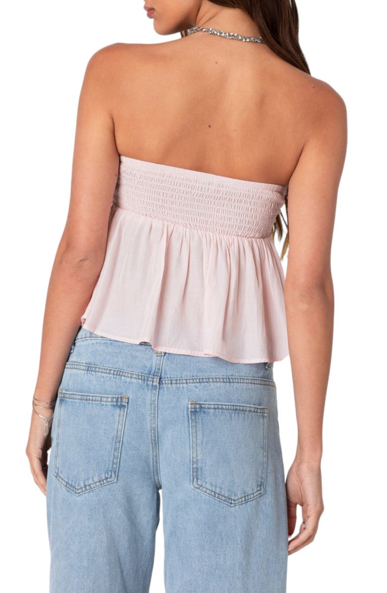 EDIKTED Starfish Embellished Strapless Top, Alternate, color, Light-Pink