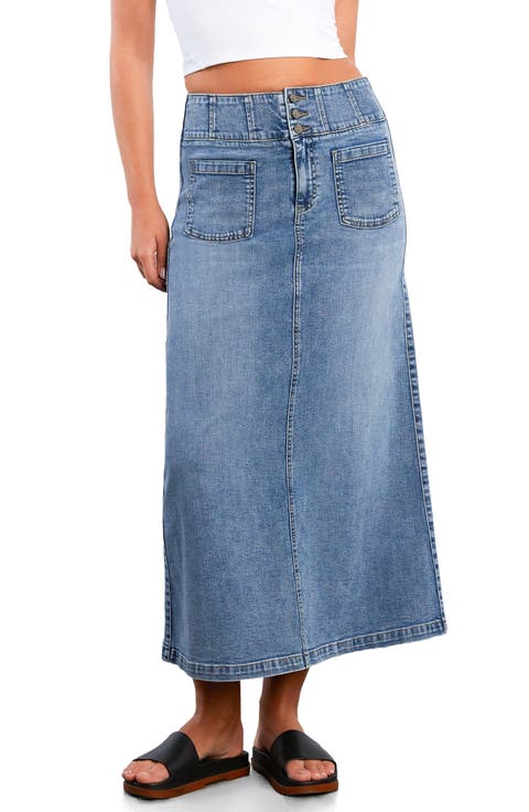 Norah Stretch Denim Maxi Skirt