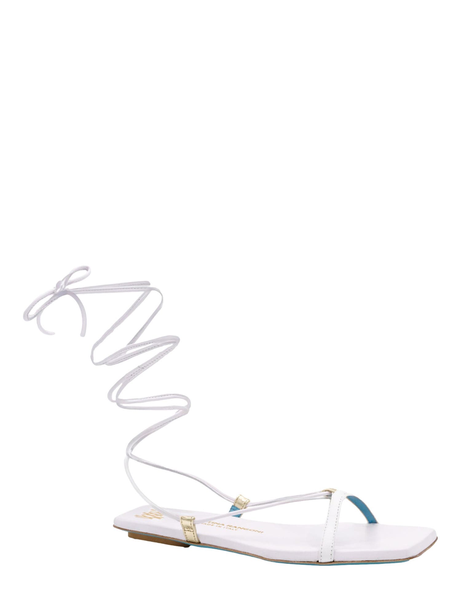 Valentina Rangoni Callisto Ankle Wrap Sandal, Main, color, White