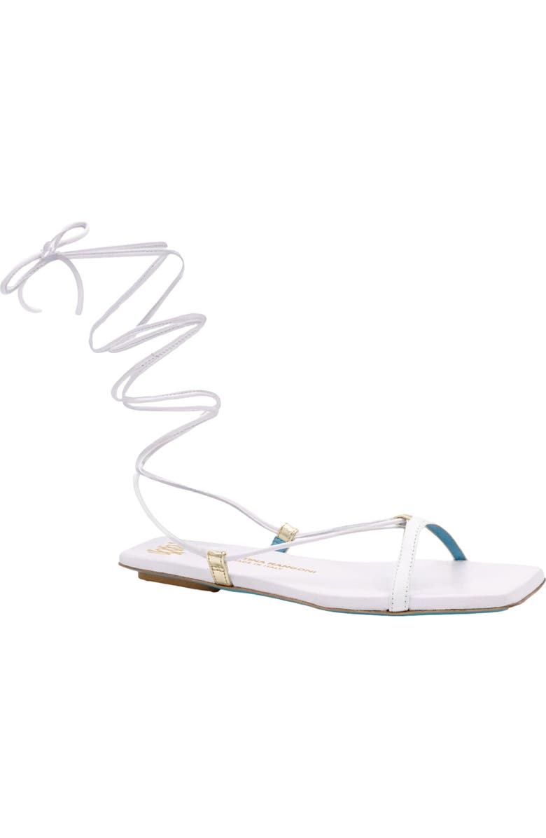 Valentina Rangoni Callisto Ankle Wrap Sandal, Main, color, White