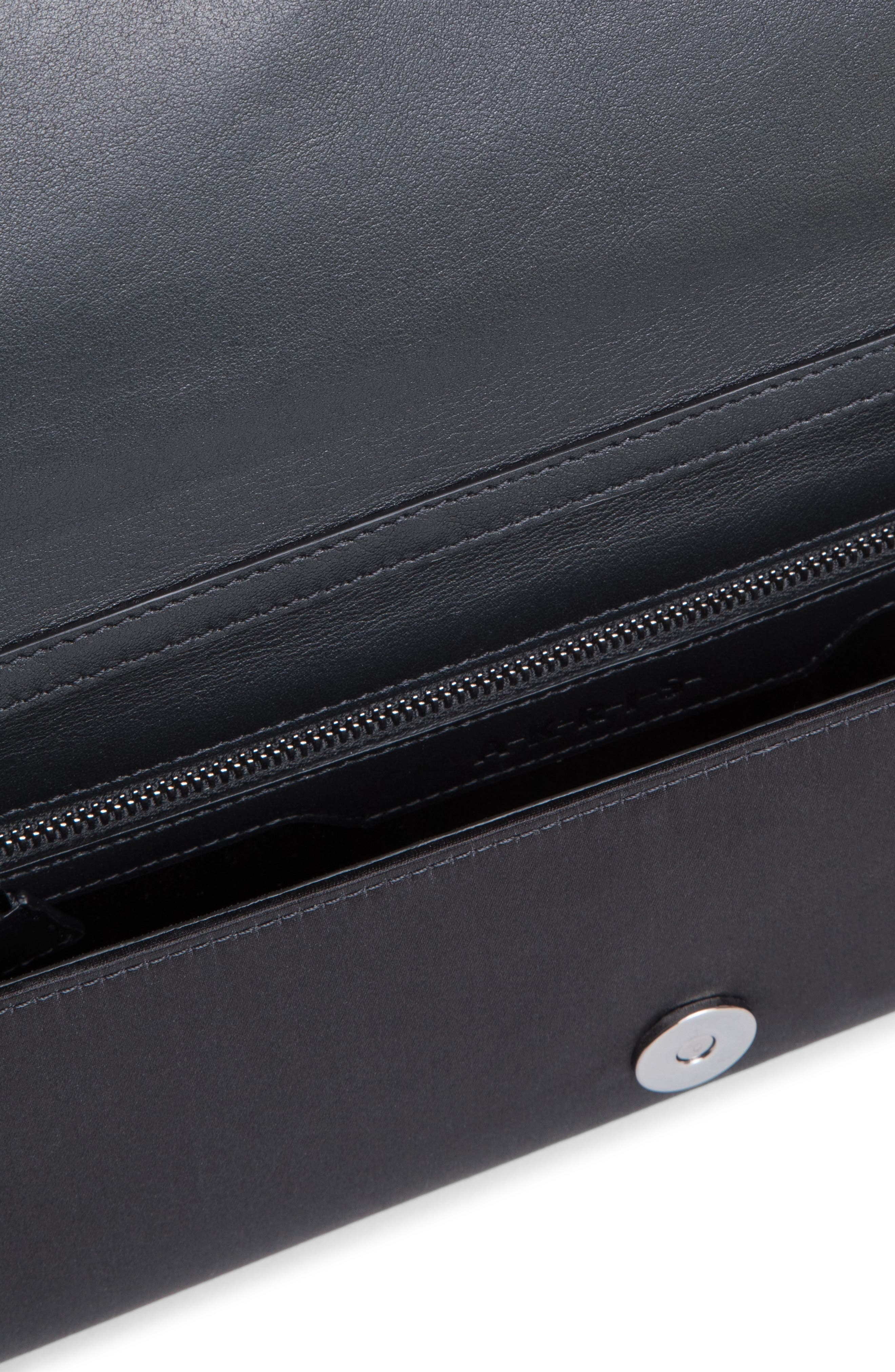 Akris Small Anouk East/West Silk Satin Clutch, Alternate, color, 