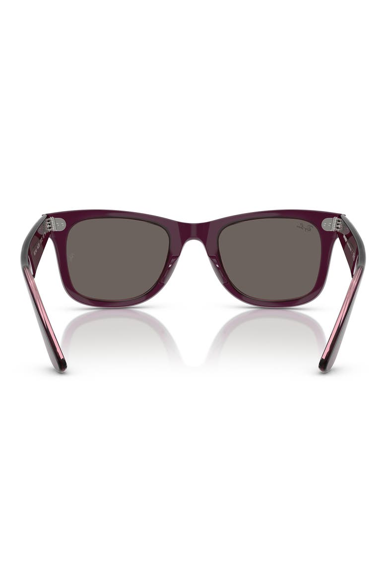 Classic Wayfarer 50mm Sunglasses, Alternate, color, VIOLET PINK / DARK GREY