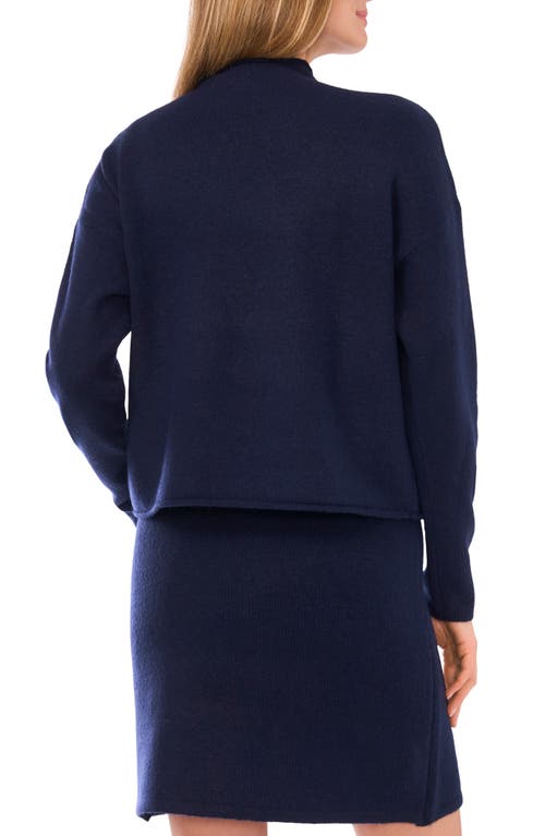 1.state Mock Neck Sweater In Blue