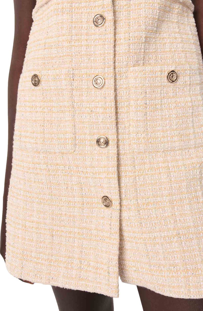 maje Mini tweed dress, Alternate, color, 