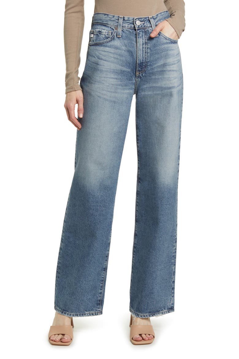 Kora High Waist Wide Leg Jeans, Main, color, RIVAL