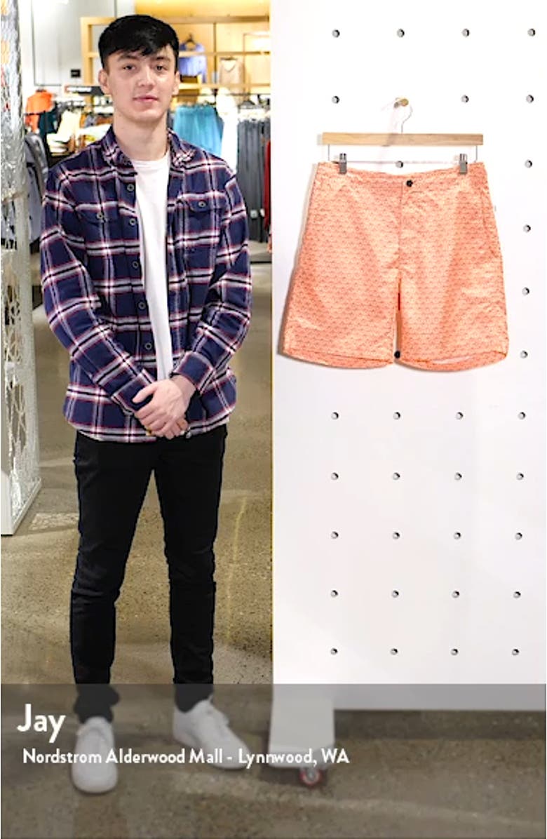 Calder 7.5-Inch Shell Print Swim Trunks, sales video thumbnail