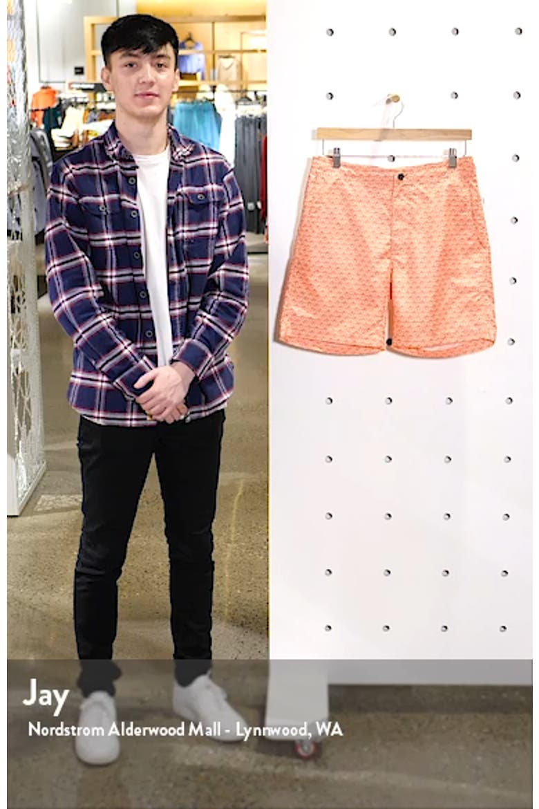 Calder 7.5-Inch Shell Print Swim Trunks video