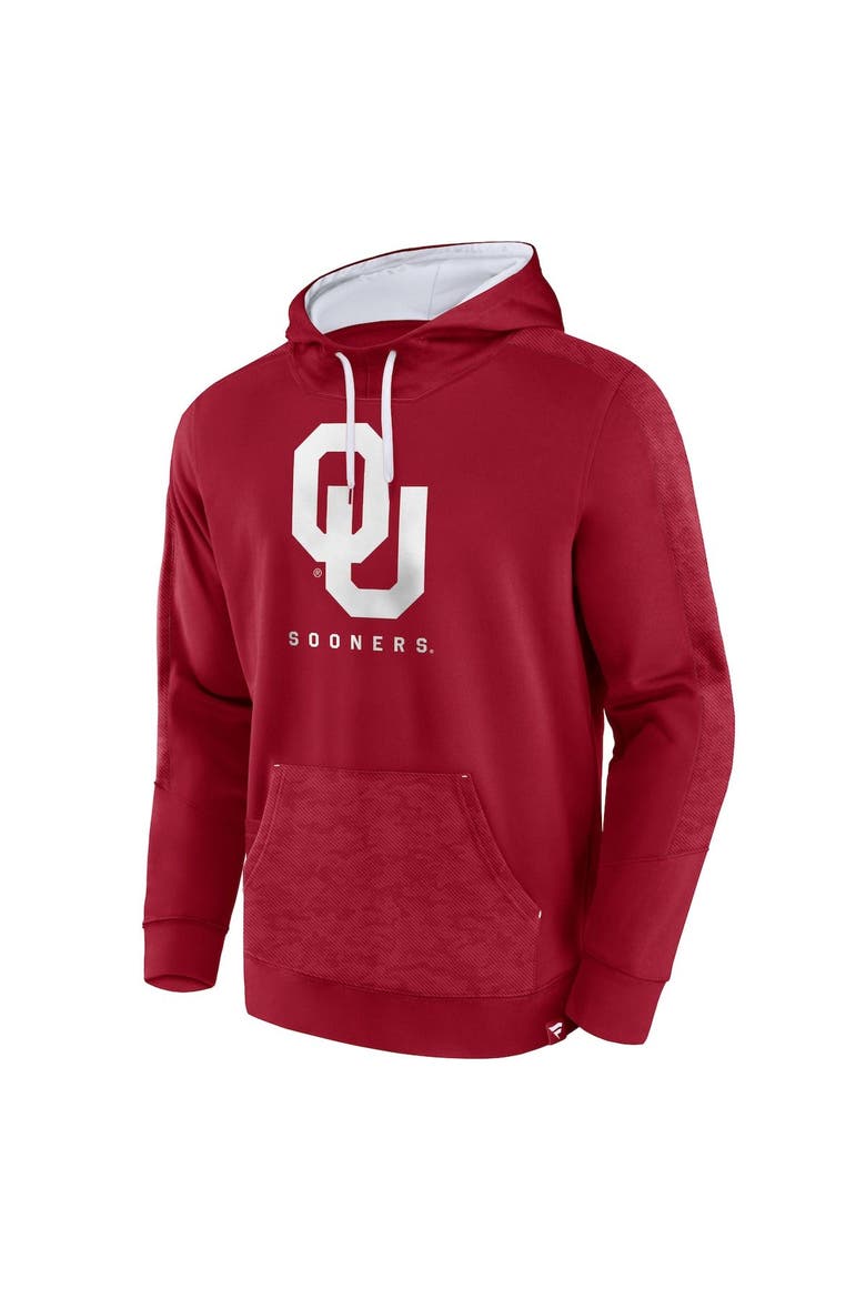 Men's Fanatics Branded Crimson Oklahoma Sooners Defender Pullover Hoodie, Alternate, color, Crimson