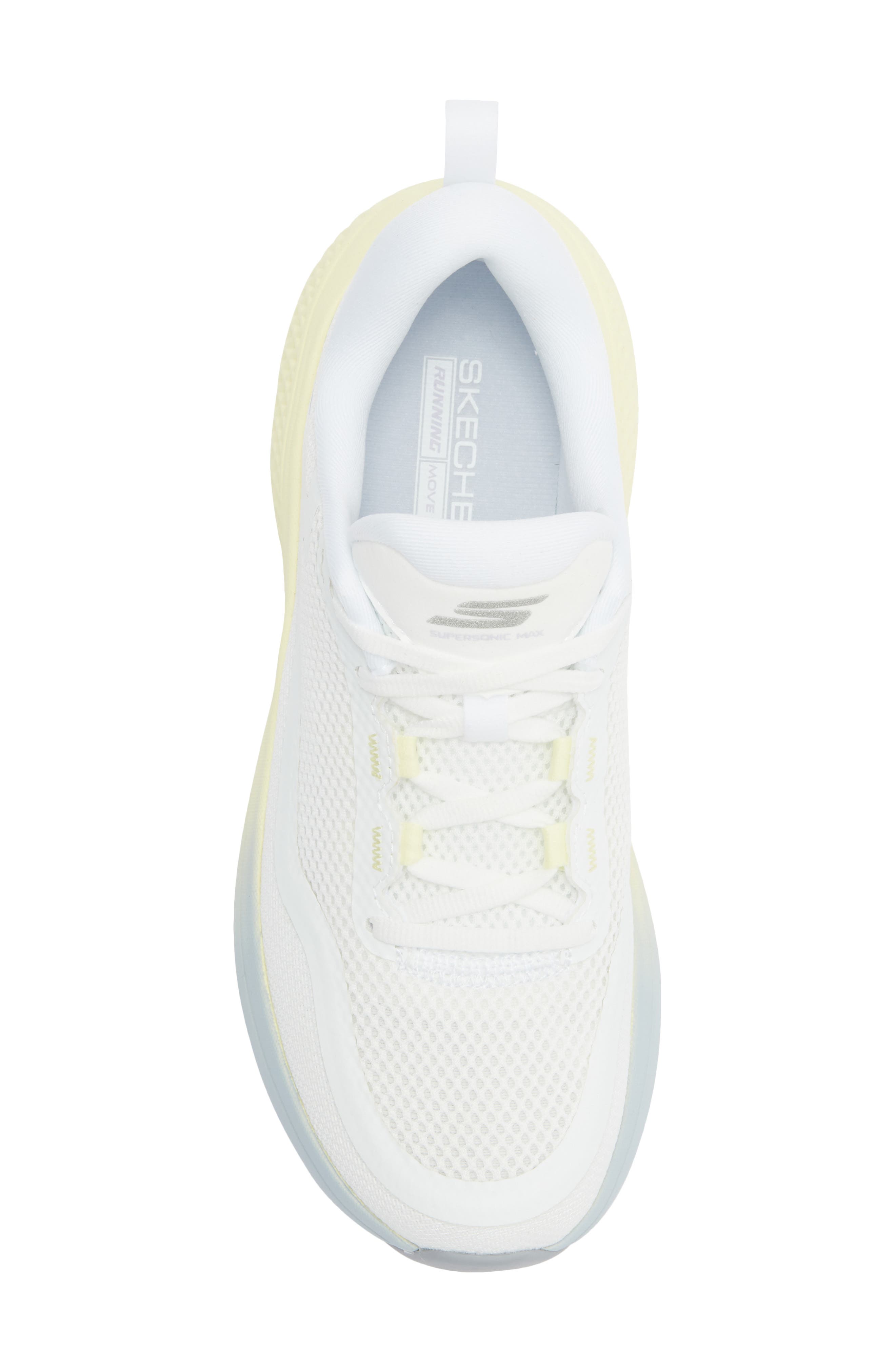 GO RUN Supersonic Max Running Shoe, Alternate, color, WHITE/ LIGHT BLUE