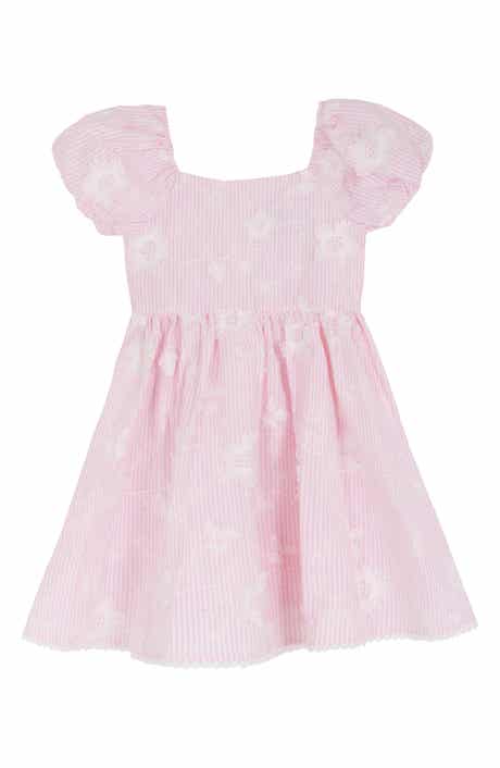 Rare Editions Kids' Embroidered Puff Sleeve Party Dress
