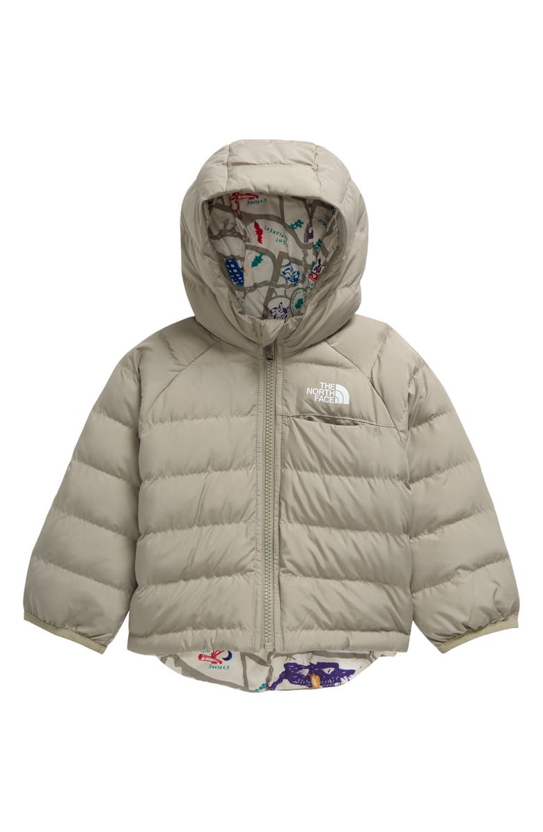 The North Face Perrito Reversible Water Repellent Recycled Polyester Jacket, Main, color, Clay Grey