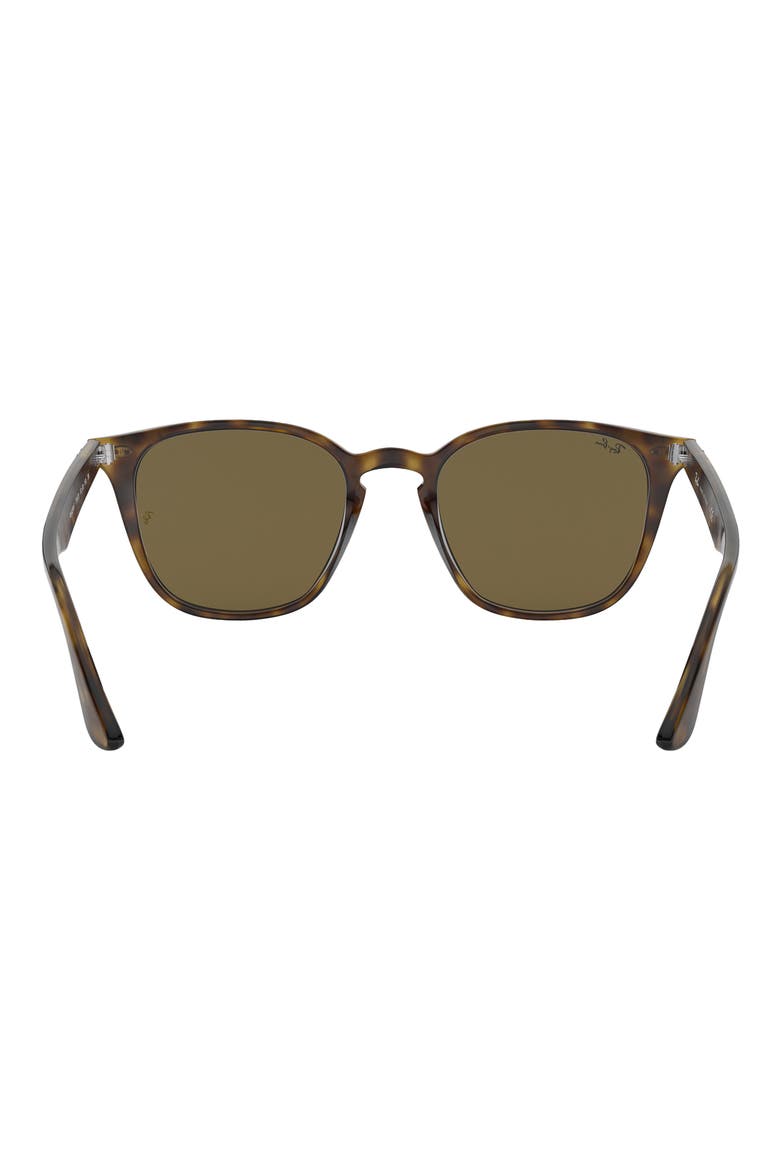52mm Square Sunglasses, Alternate, color, LIGHT HAVANA / DARK BROWN