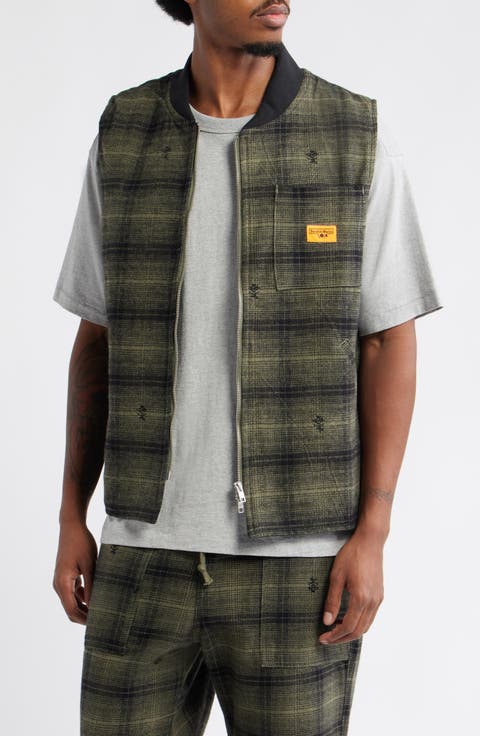 Thistle Plaid Organic Cotton Work Vest