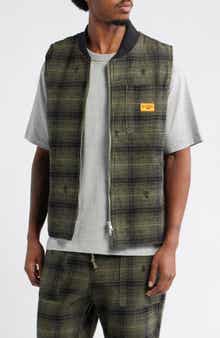 Service Works Thistle Plaid Organic Cotton Work Vest