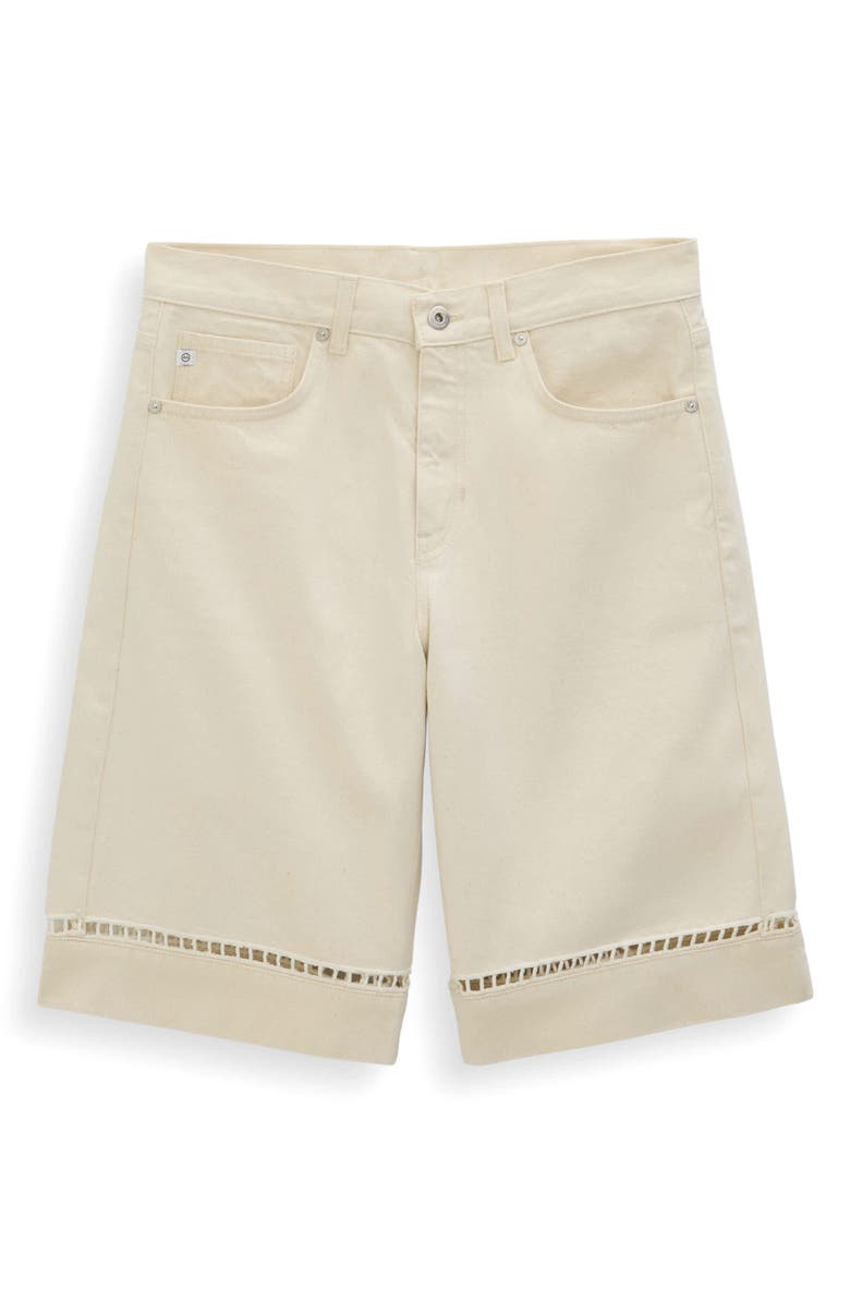 AG Thalia Ladder Stitch Detail Denim Shorts, Alternate, color,