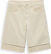AG Thalia Ladder Stitch Detail Denim Shorts