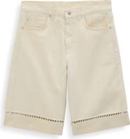 AG Thalia Ladder Stitch Detail Denim Shorts