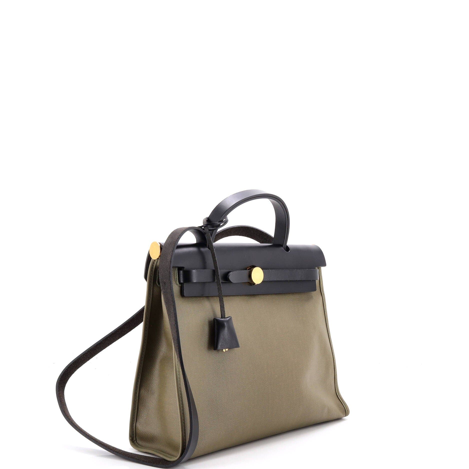 Herbag Zip Berline Vache Canvas and Leather 31, Alternate, color, Green