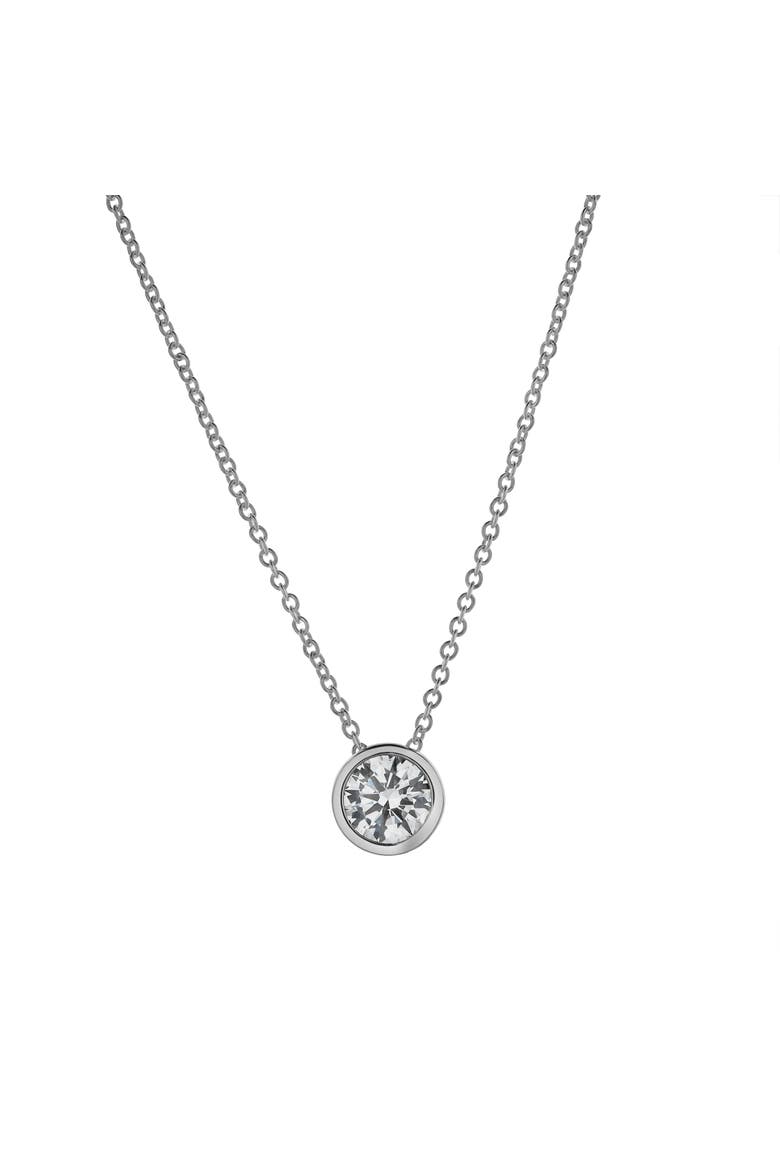 Carlyle 14K White Gold Round Lab Grown Diamond Pendant - 0.50 Ctw, Main, color, 14K White Gold