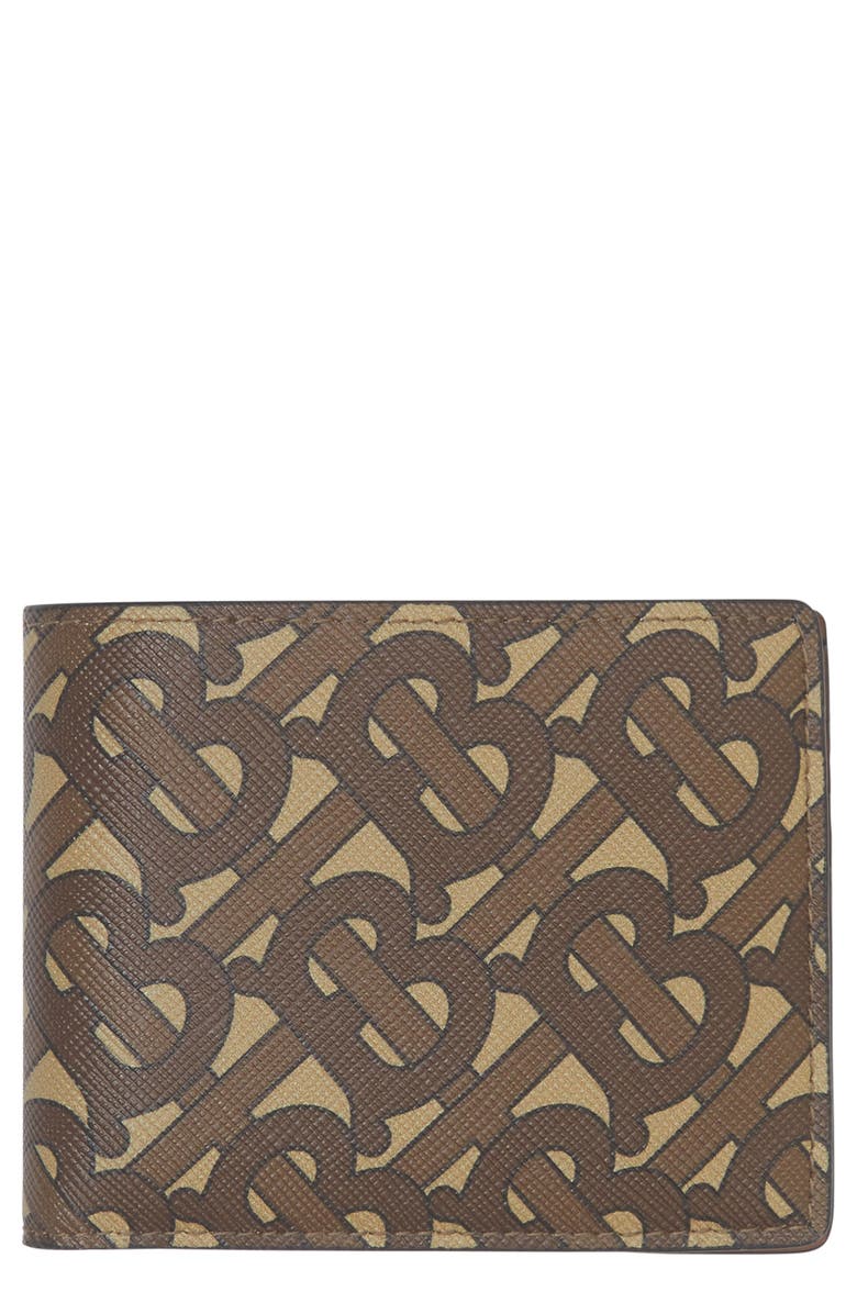 Burberry TB Monogram E-Canvas International Bifold Wallet, Main, color, 