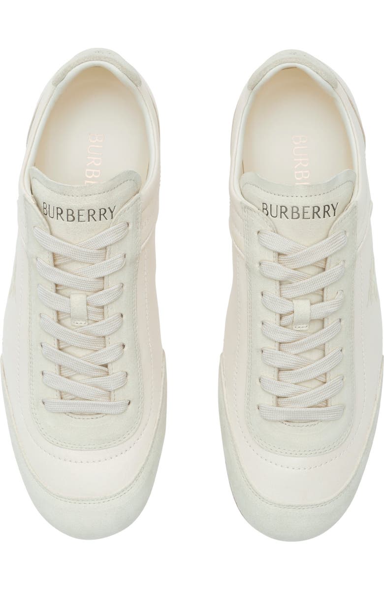 Burberry Leather Knight Runner Sneakers, Alternate, color, Dove Beige