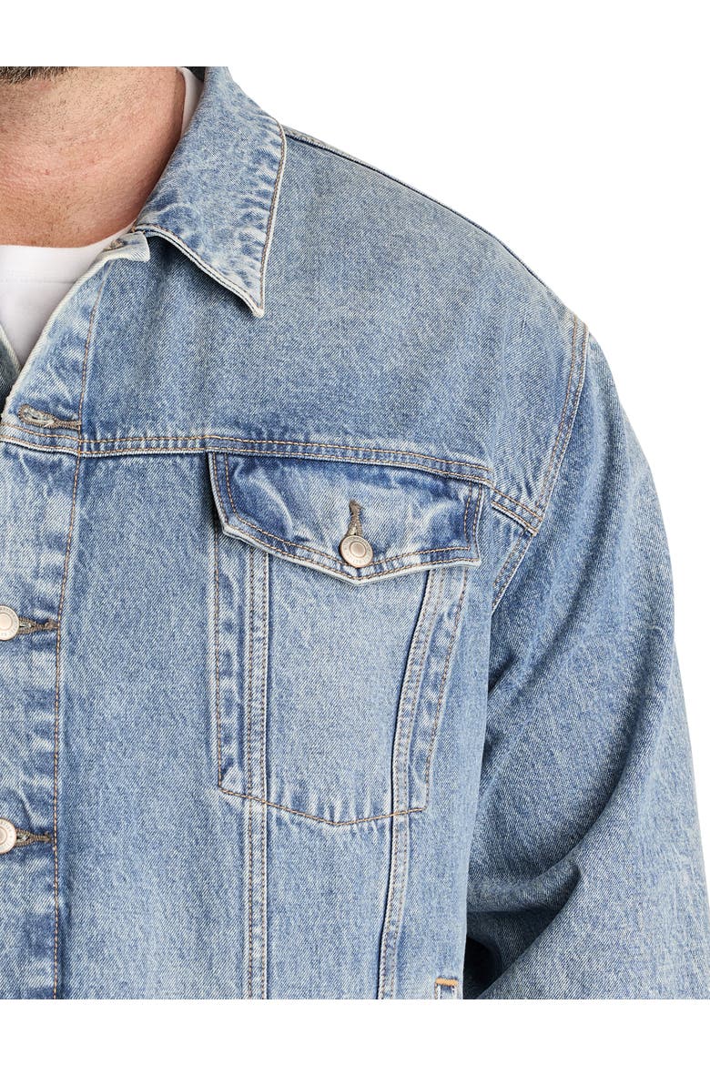 Big & Tall Classic Denim Jacket, Alternate, color, DIRTY WASH