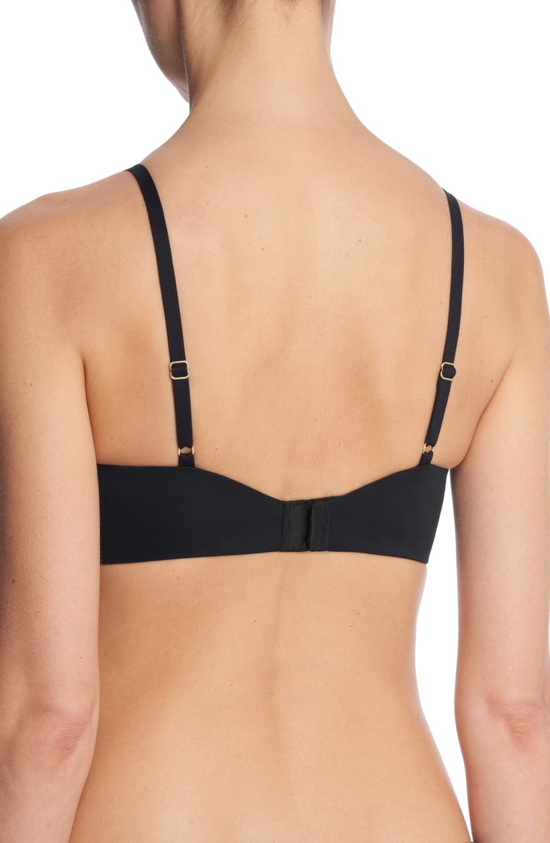 Natori Simply Lace Contour Plunge Underwire Bra, Alternate, color, Black